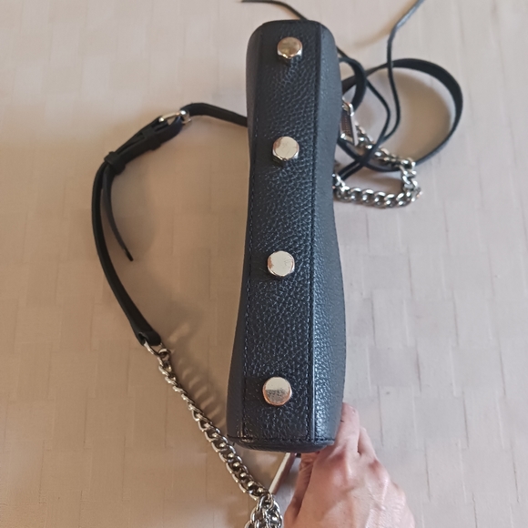 Rebecca Minkoff Pebbled Leather Chain Crossbody Bag - Picture 9 of 14